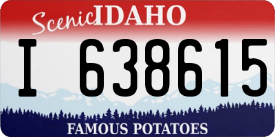 ID license plate I638615