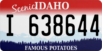 ID license plate I638644