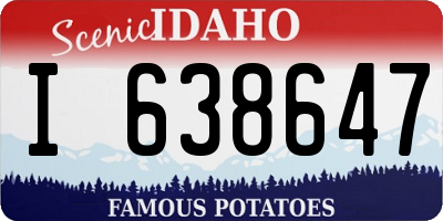 ID license plate I638647