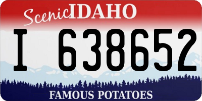 ID license plate I638652