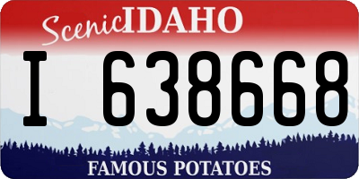 ID license plate I638668
