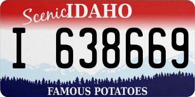 ID license plate I638669