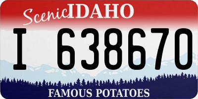 ID license plate I638670