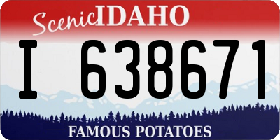ID license plate I638671
