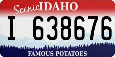 ID license plate I638676