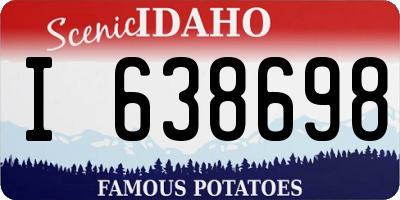 ID license plate I638698