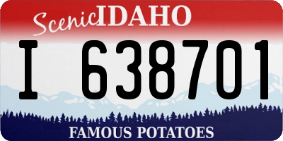 ID license plate I638701