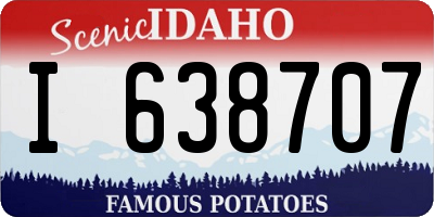 ID license plate I638707