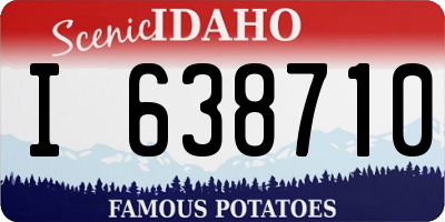 ID license plate I638710