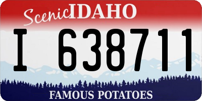 ID license plate I638711