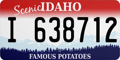 ID license plate I638712