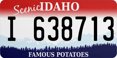 ID license plate I638713