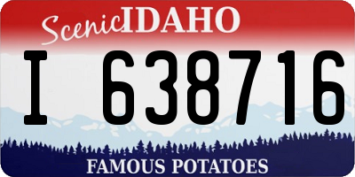 ID license plate I638716
