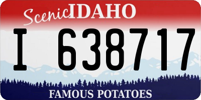 ID license plate I638717