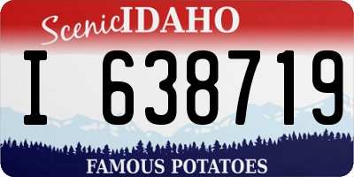 ID license plate I638719