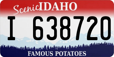 ID license plate I638720