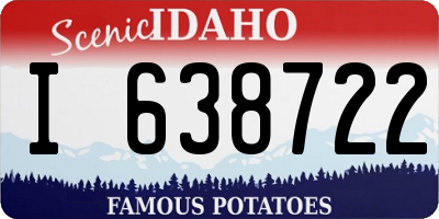 ID license plate I638722