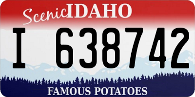 ID license plate I638742