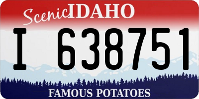 ID license plate I638751