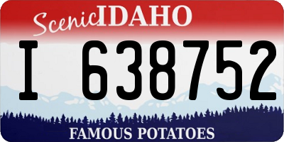 ID license plate I638752