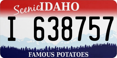 ID license plate I638757