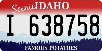 ID license plate I638758