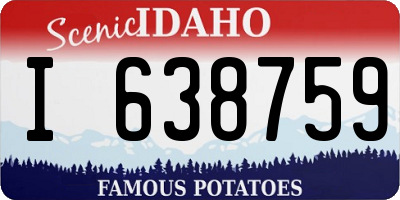 ID license plate I638759