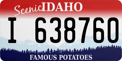 ID license plate I638760