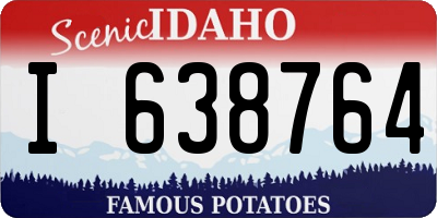 ID license plate I638764