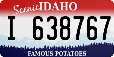 ID license plate I638767