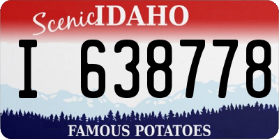 ID license plate I638778