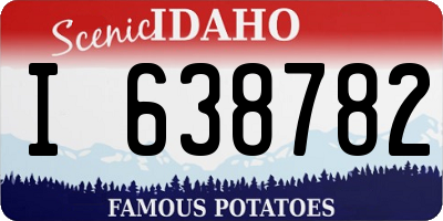 ID license plate I638782