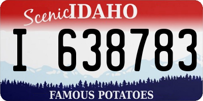 ID license plate I638783