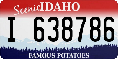 ID license plate I638786