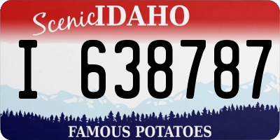 ID license plate I638787