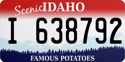 ID license plate I638792