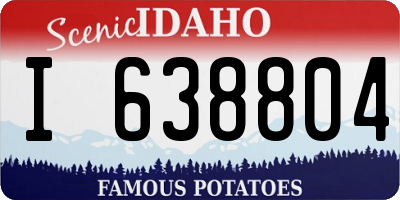 ID license plate I638804
