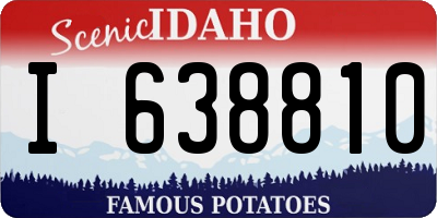 ID license plate I638810