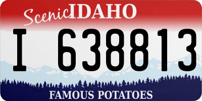 ID license plate I638813