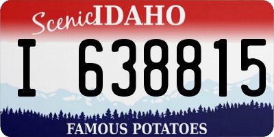 ID license plate I638815