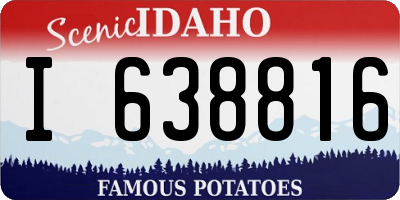 ID license plate I638816