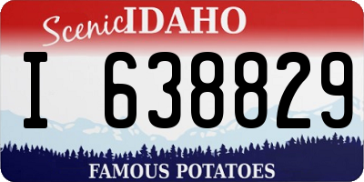 ID license plate I638829