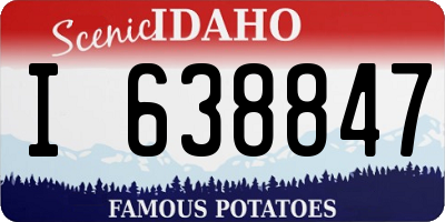 ID license plate I638847