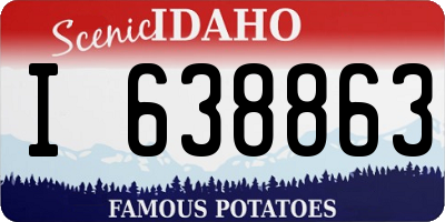 ID license plate I638863