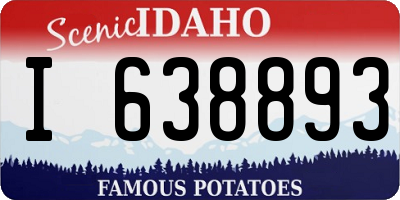 ID license plate I638893