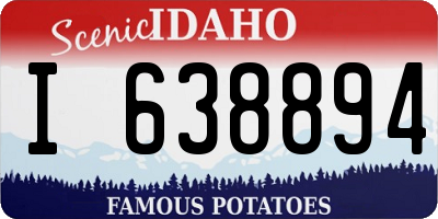 ID license plate I638894