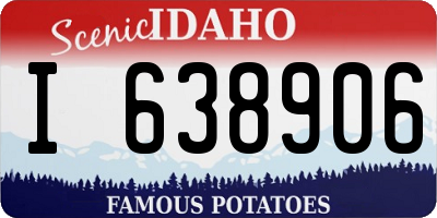 ID license plate I638906