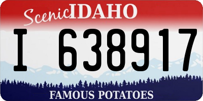 ID license plate I638917