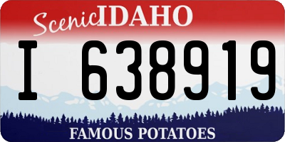 ID license plate I638919