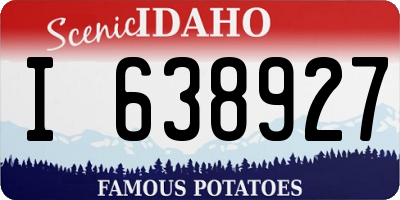 ID license plate I638927